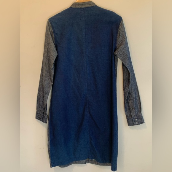 COURSHOP  Unique long lightweight jacket . Blue and grey Cotton.Size :S - Picture 8 of 8